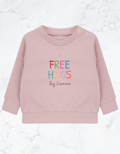 Geborduurde Sweater "Free hugs by"