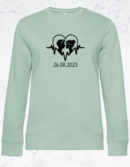 Geborduurde Sweater met huwelijksdatum