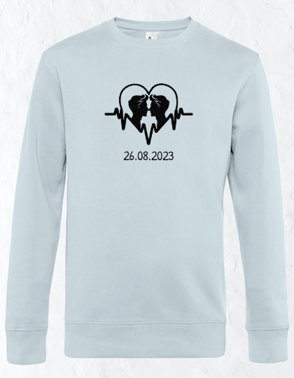 Geborduurde Sweater met huwelijksdatum