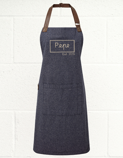 Geborduurde BBQ-schort "Pepe est."