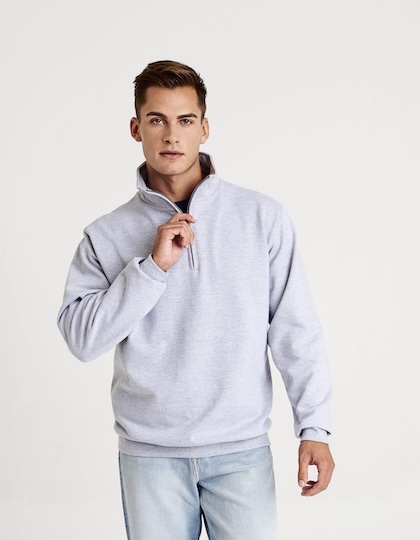 Geborduurde Half-zip sweater